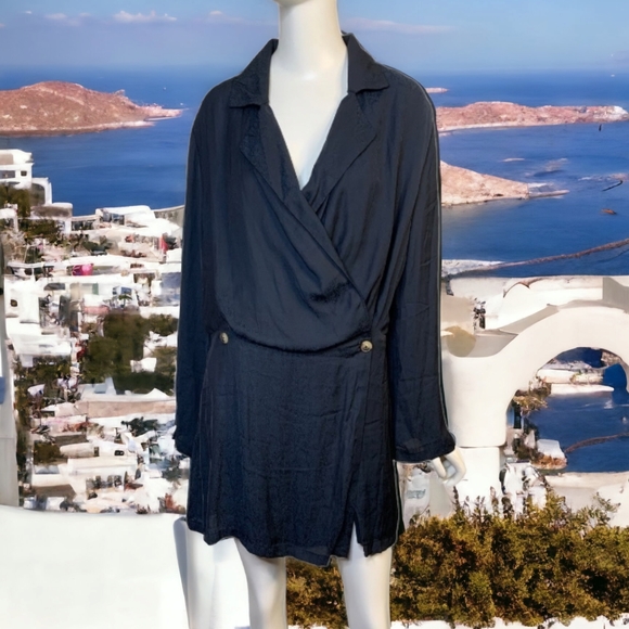 FREE PEOPLE SIMONE BLAZER MINIDRESS sz Lg - Picture 7 of 16